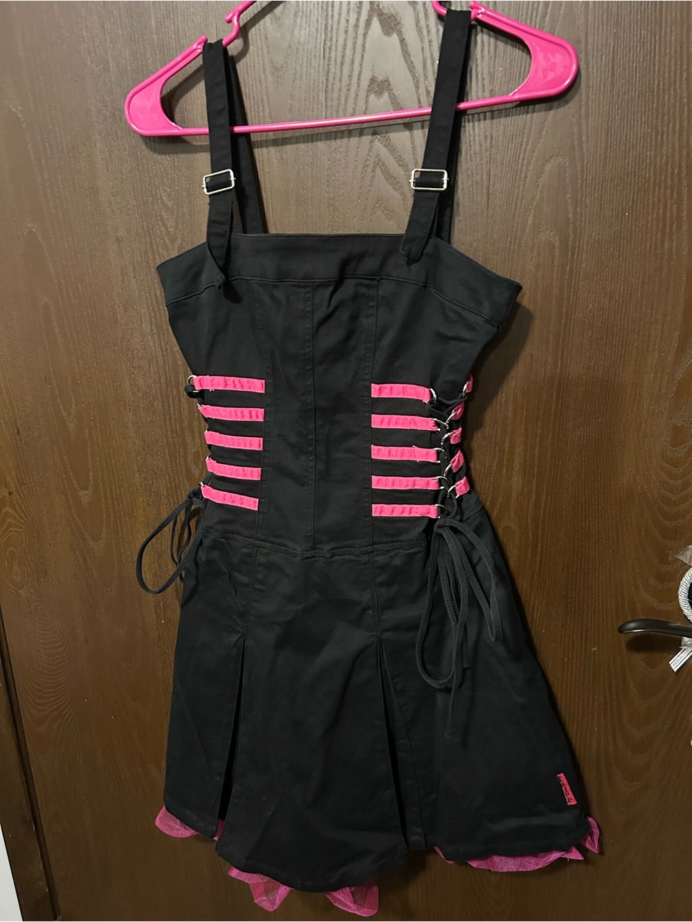 Rare pink and black corset Tripp dress